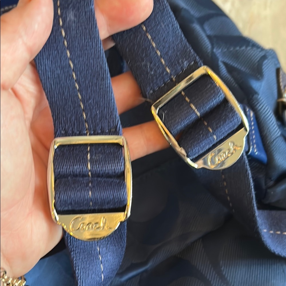 Navy Blue Coach Women's Backpack - Picture 11 of 12